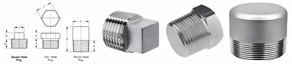 ASME B16.11 forged plug